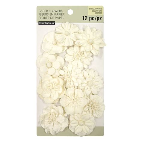 micheals white paper flowers